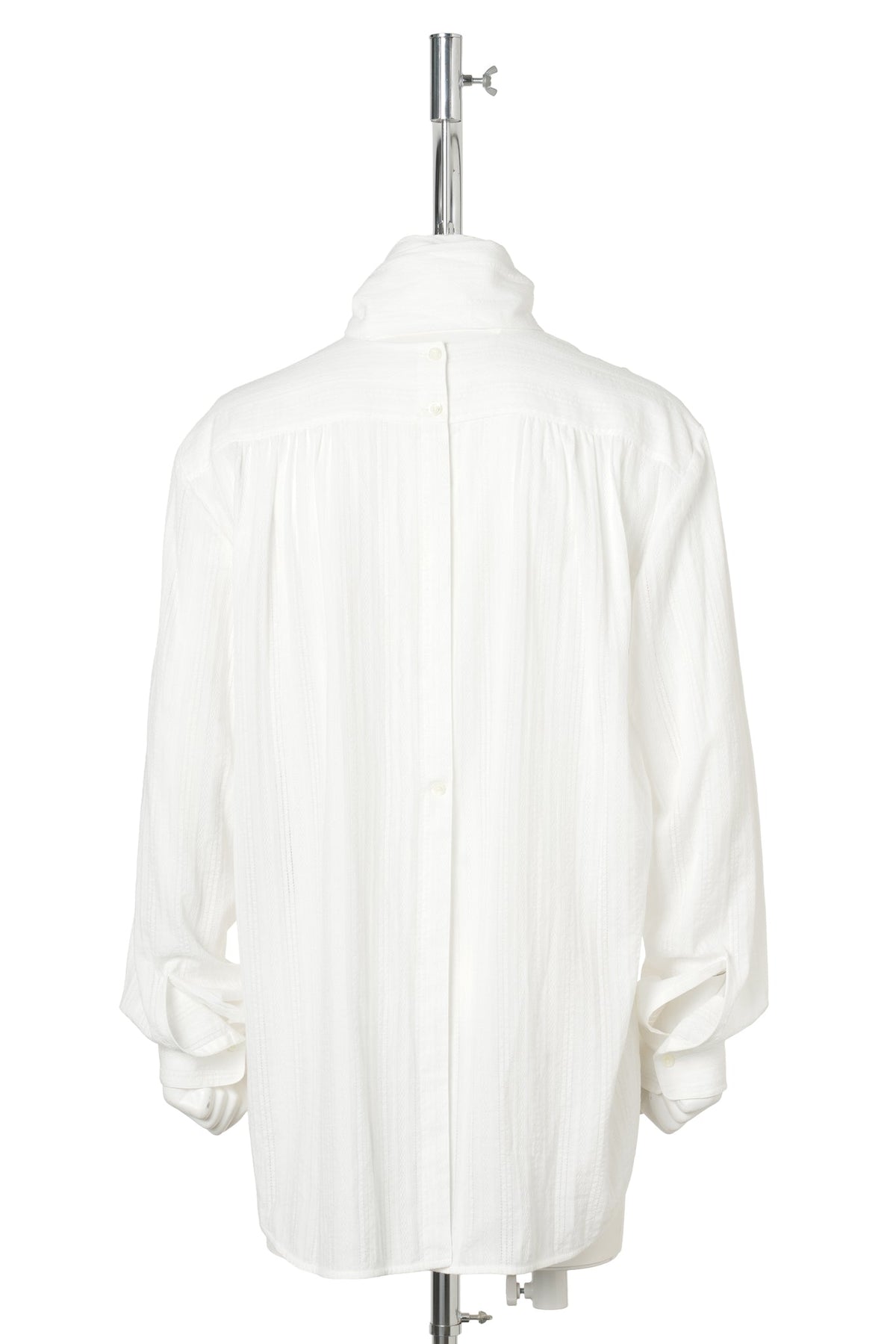 STELLAN OPEN BACK BOW TIE COLLAR TOP / 002:NATURAL WHITE