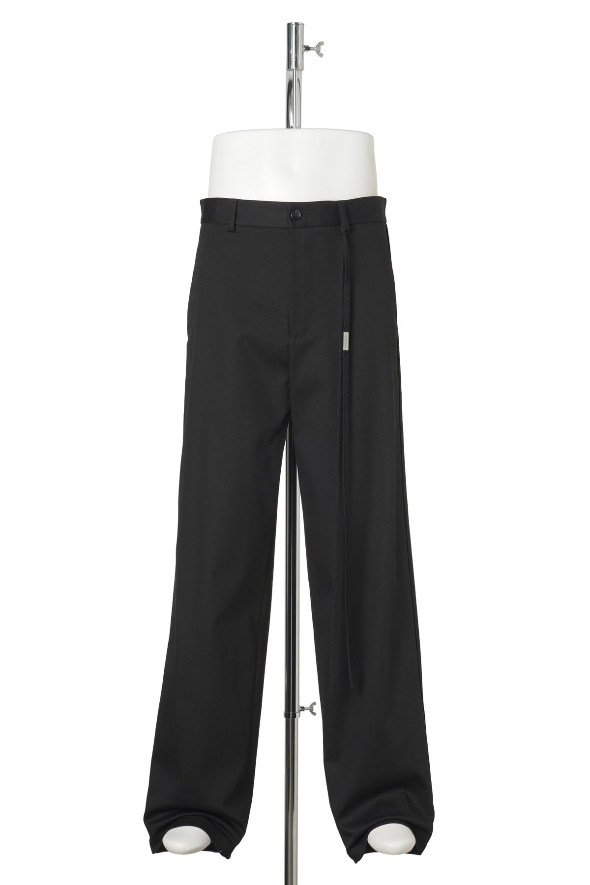 GAUTAR STRAIGHT LEG LOOSE TROUSERS WITH PIPING DETAIL / 099:BLACK