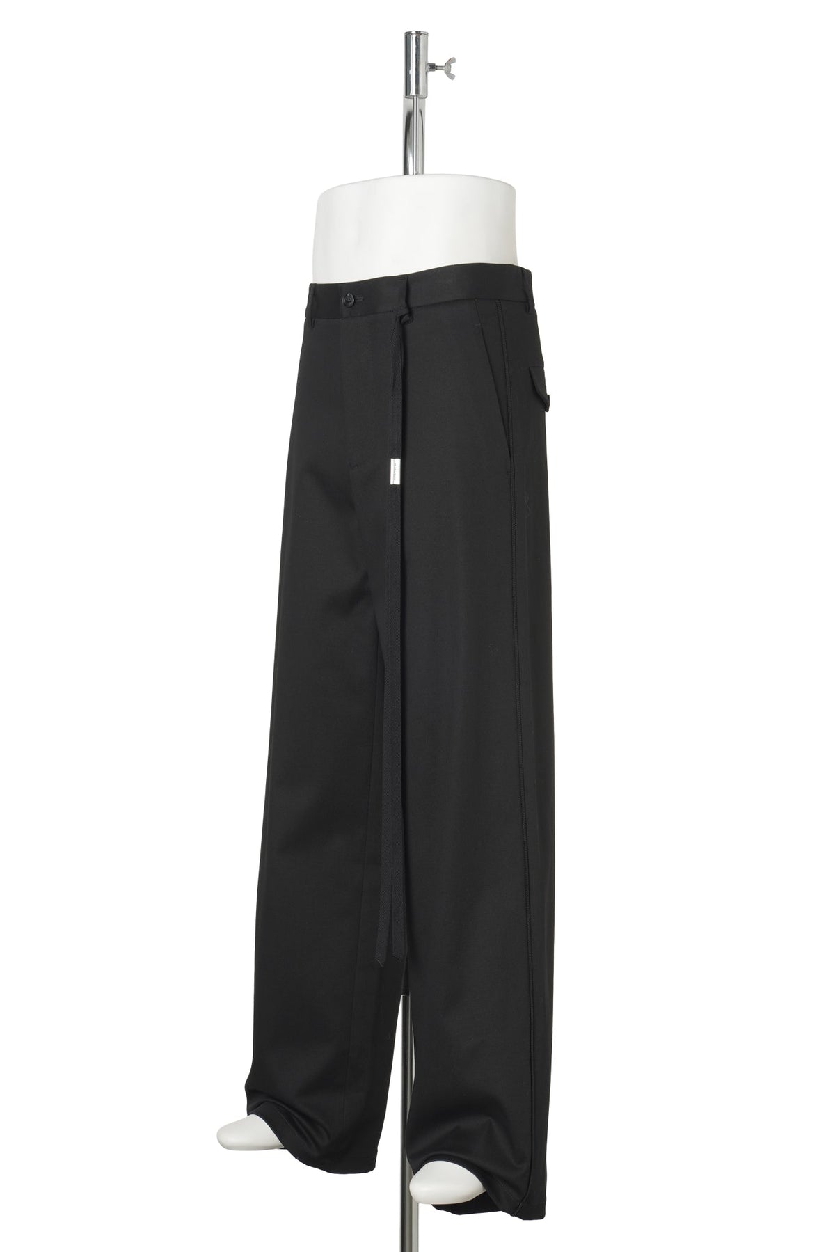 GAUTAR STRAIGHT LEG LOOSE TROUSERS WITH PIPING DETAIL / 099:BLACK