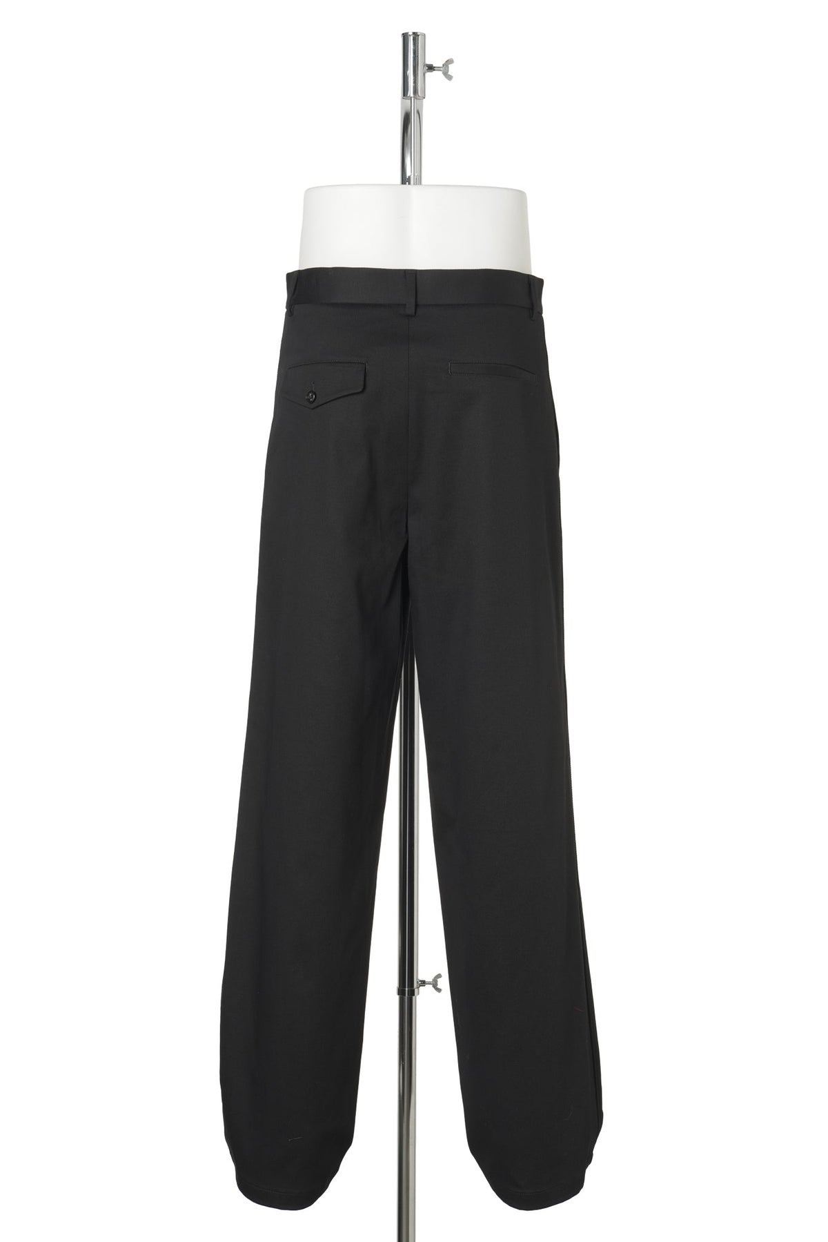 GAUTAR STRAIGHT LEG LOOSE TROUSERS WITH PIPING DETAIL / 099:BLACK