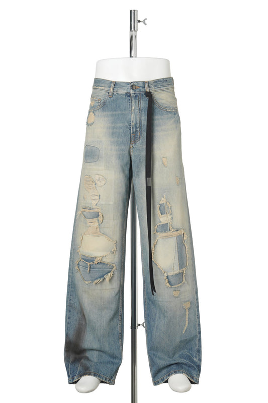 EVAN 5-POCKETS STRAIGHT LEG LOOSE TROUSERS / 052:SKY BLUE