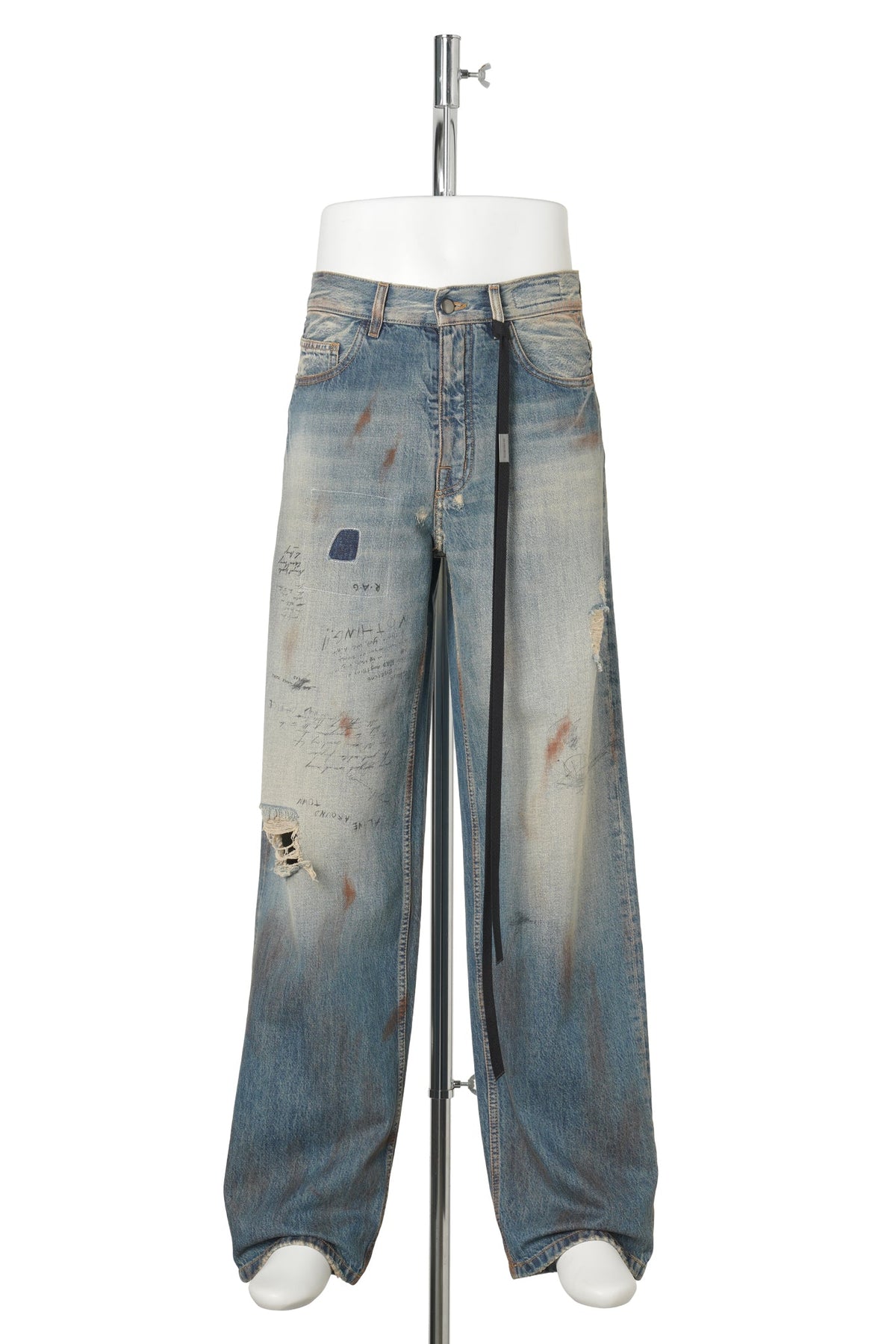 EVAN 5-POCKETS STRAIGHT LEG LOOSE TROUSERS / 053:VINTAGE BLUE