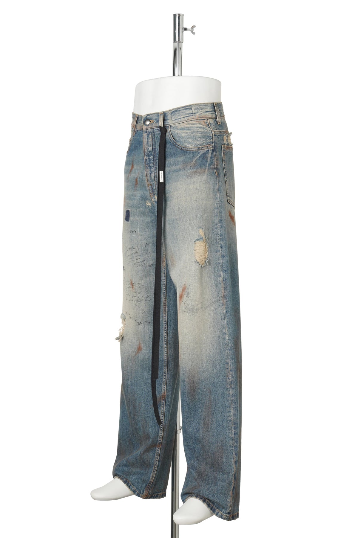 EVAN 5-POCKETS STRAIGHT LEG LOOSE TROUSERS / 053:VINTAGE BLUE