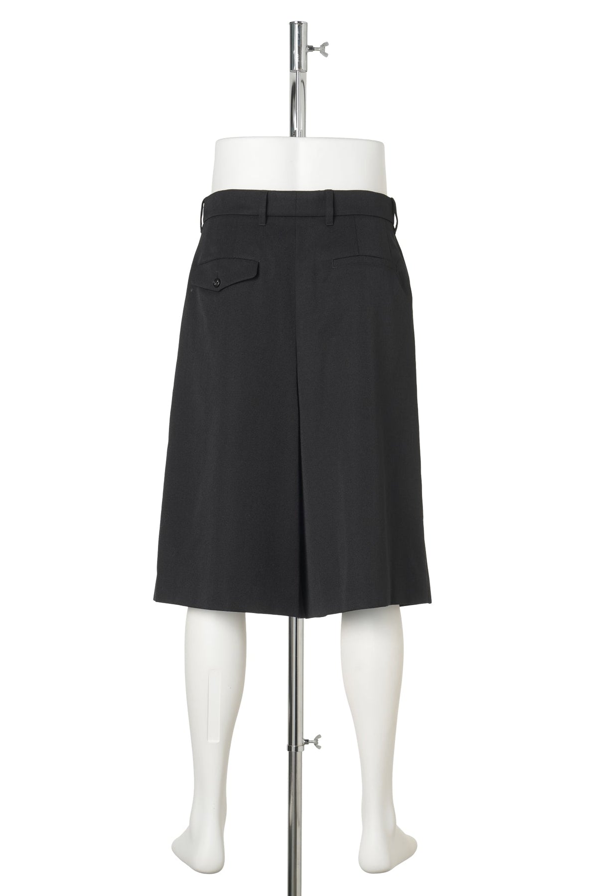 CHARLEY WIDE LEG SHORTS WITH FRONT PLEATS / 099:BLACK