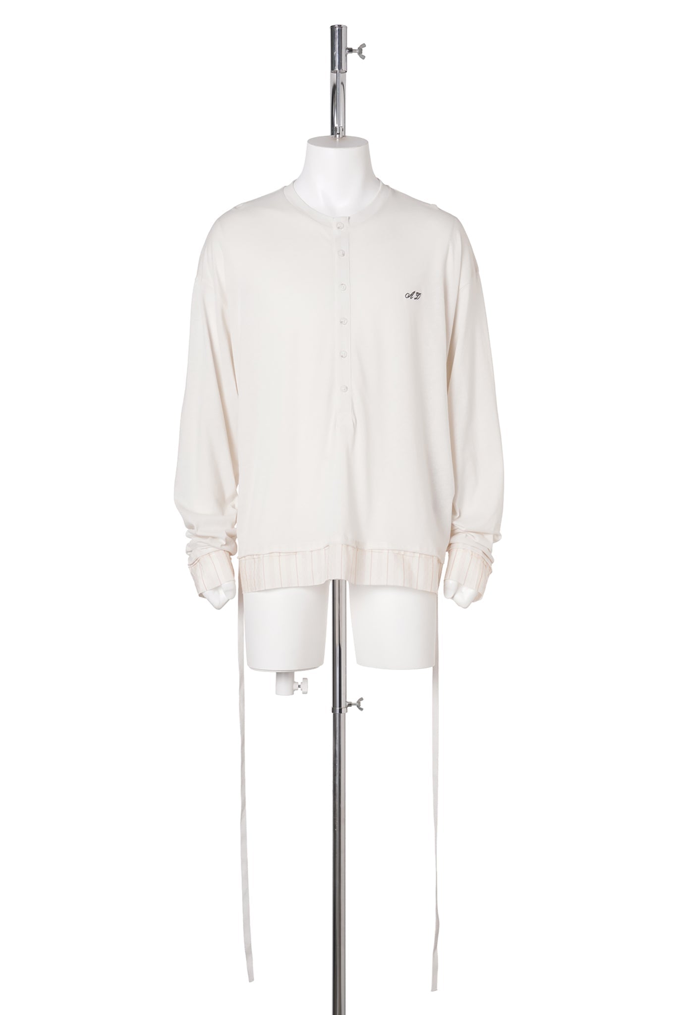 LAS RELAX FIT BOXY SERAFINO W/ CONTRAST EDGE AND MONOGRAM EMBROIDERY / 003:IVORY