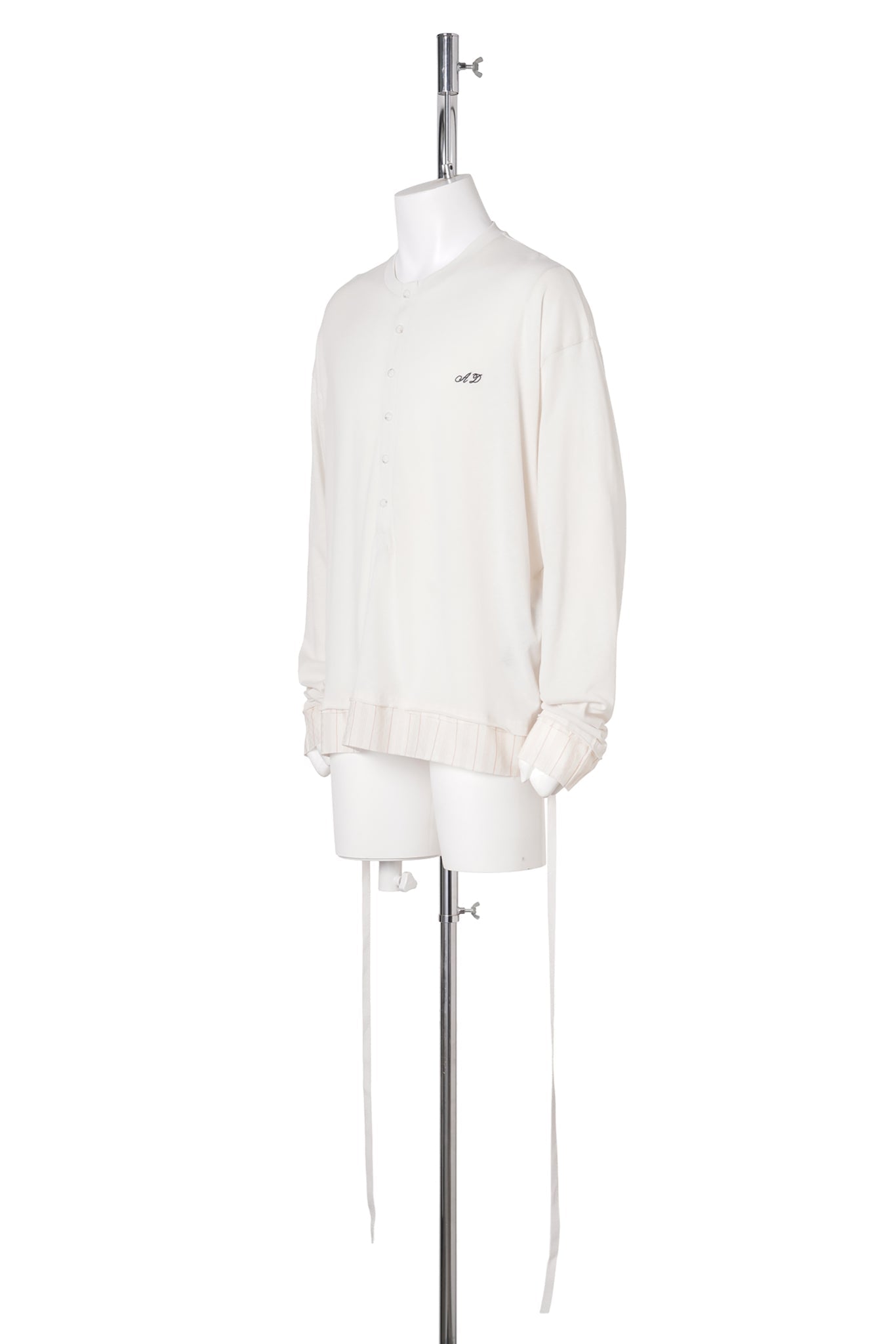 LAS RELAX FIT BOXY SERAFINO W/ CONTRAST EDGE AND MONOGRAM EMBROIDERY / 003:IVORY