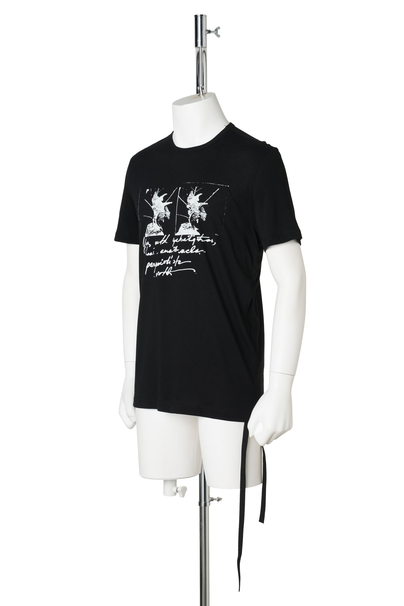 BAPTIST STANDARD FIT T-SHIRT WITH "BIRDS POSTCARD" PRINT / 099:BLACK
