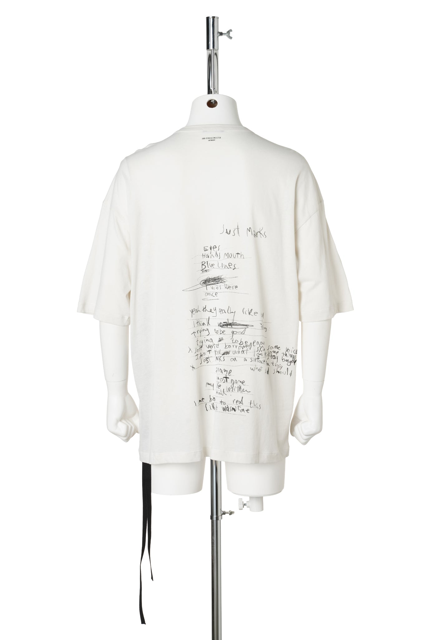 DIETER HIGH COMFORT FIT T-SHIRT WITH "LOST LETTER" PRINT / 003:IVORY