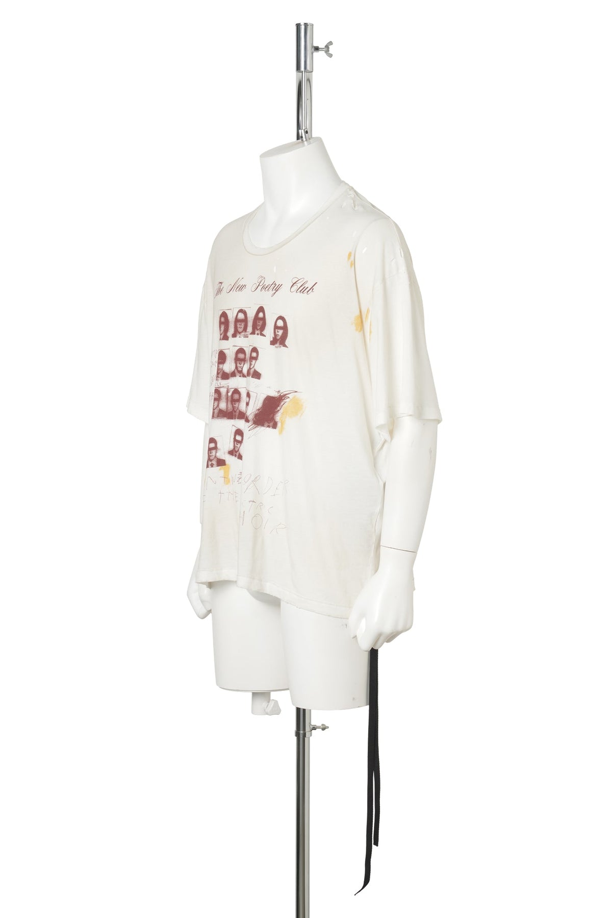 LU RELAX FIT BOXY T-SHIRT WITH "NEW POETRY CLUB" PRINT / 004:CHALK