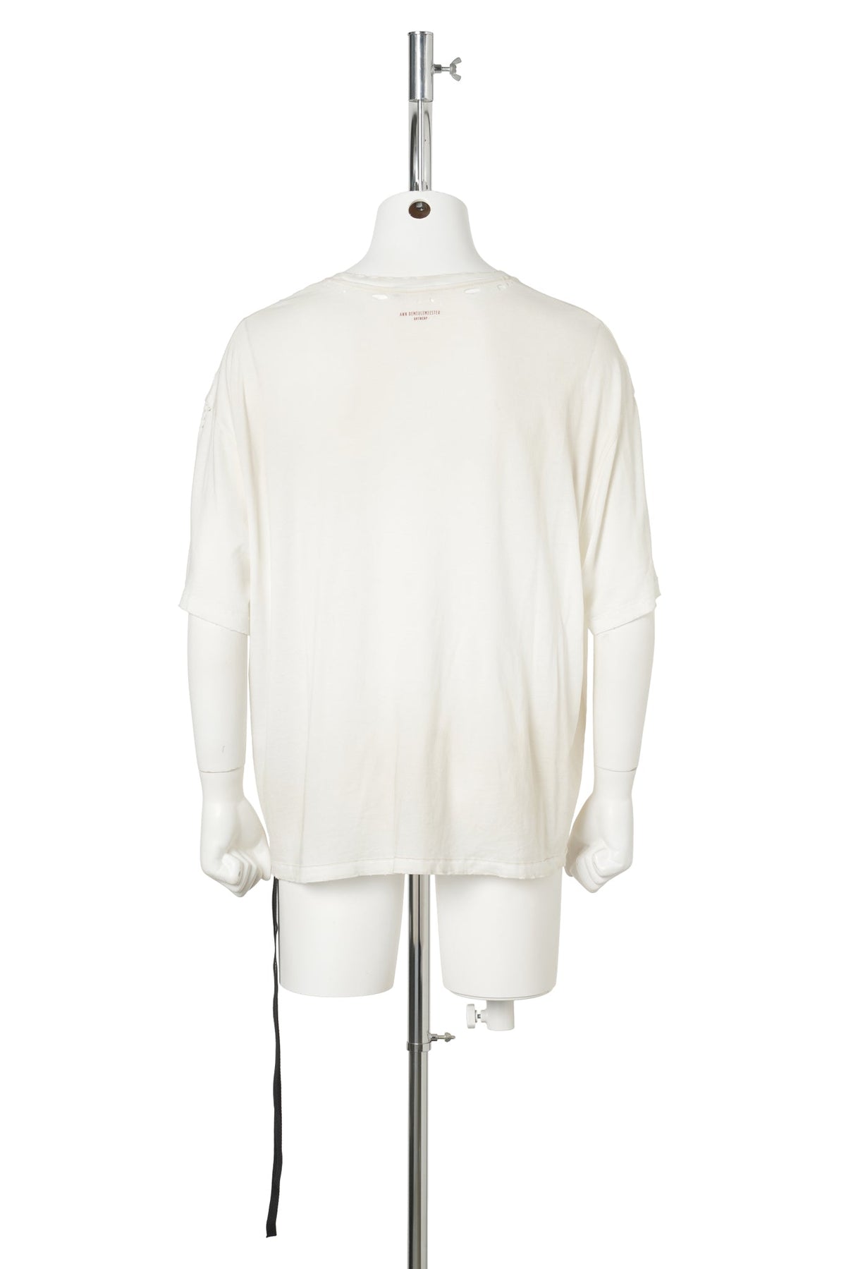 LU RELAX FIT BOXY T-SHIRT WITH "NEW POETRY CLUB" PRINT / 004:CHALK