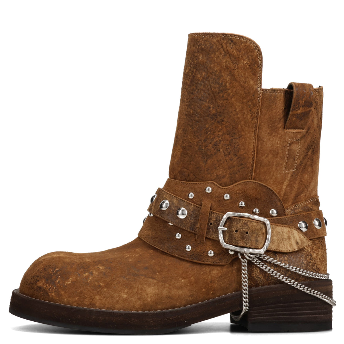 BOA SHORT RIDING BOOTS WITH SPURS / D0063:BROWN/CAMEL