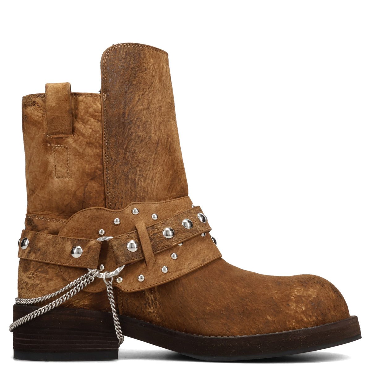BOA SHORT RIDING BOOTS WITH SPURS / D0063:BROWN/CAMEL