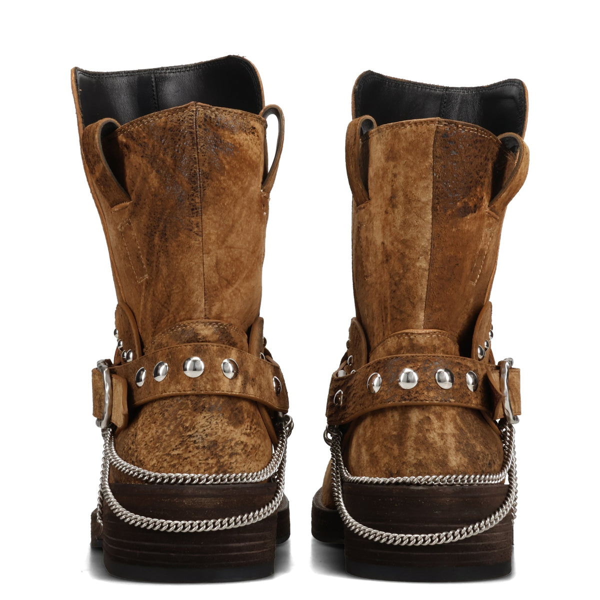 BOA SHORT RIDING BOOTS WITH SPURS / D0063:BROWN/CAMEL