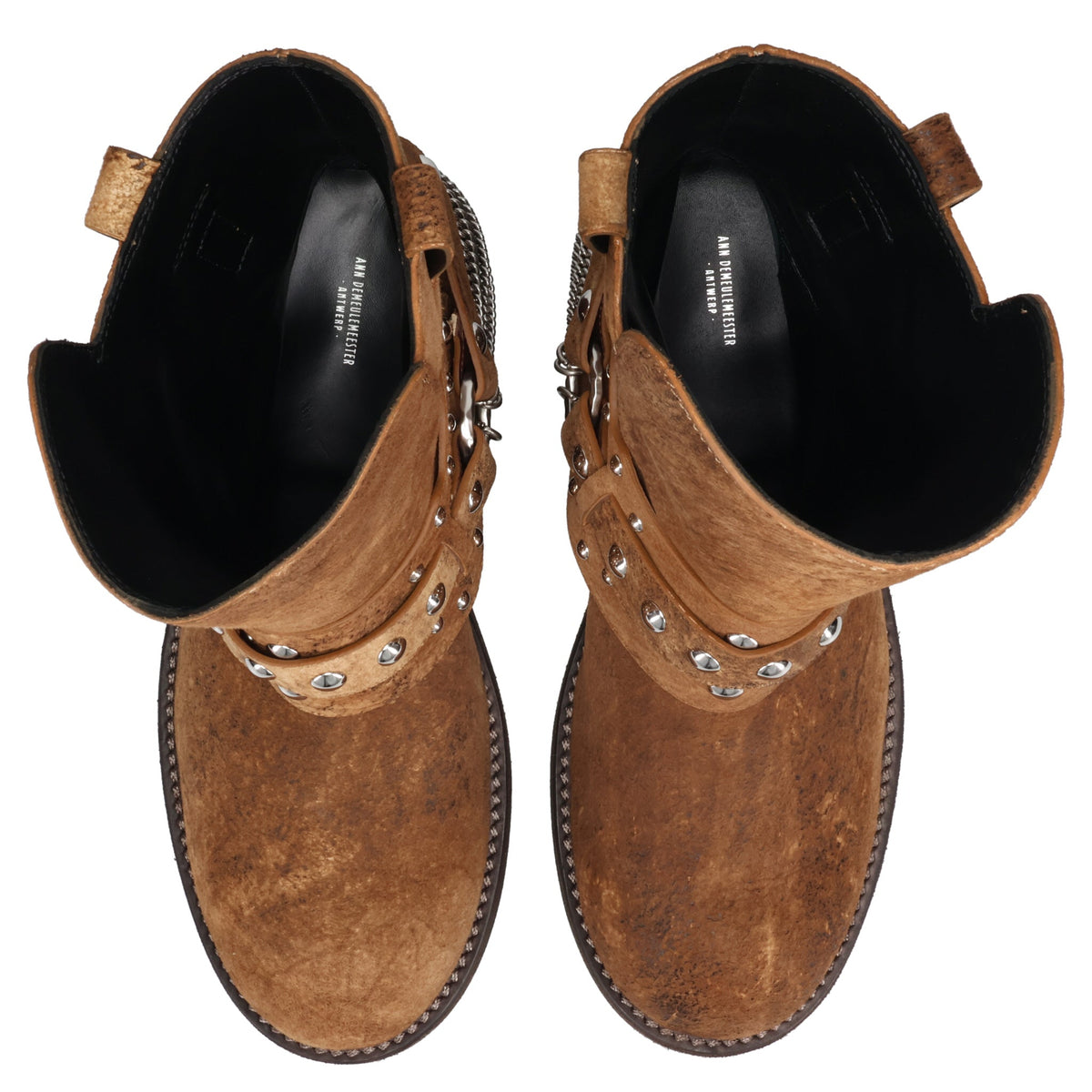 BOA SHORT RIDING BOOTS WITH SPURS / D0063:BROWN/CAMEL