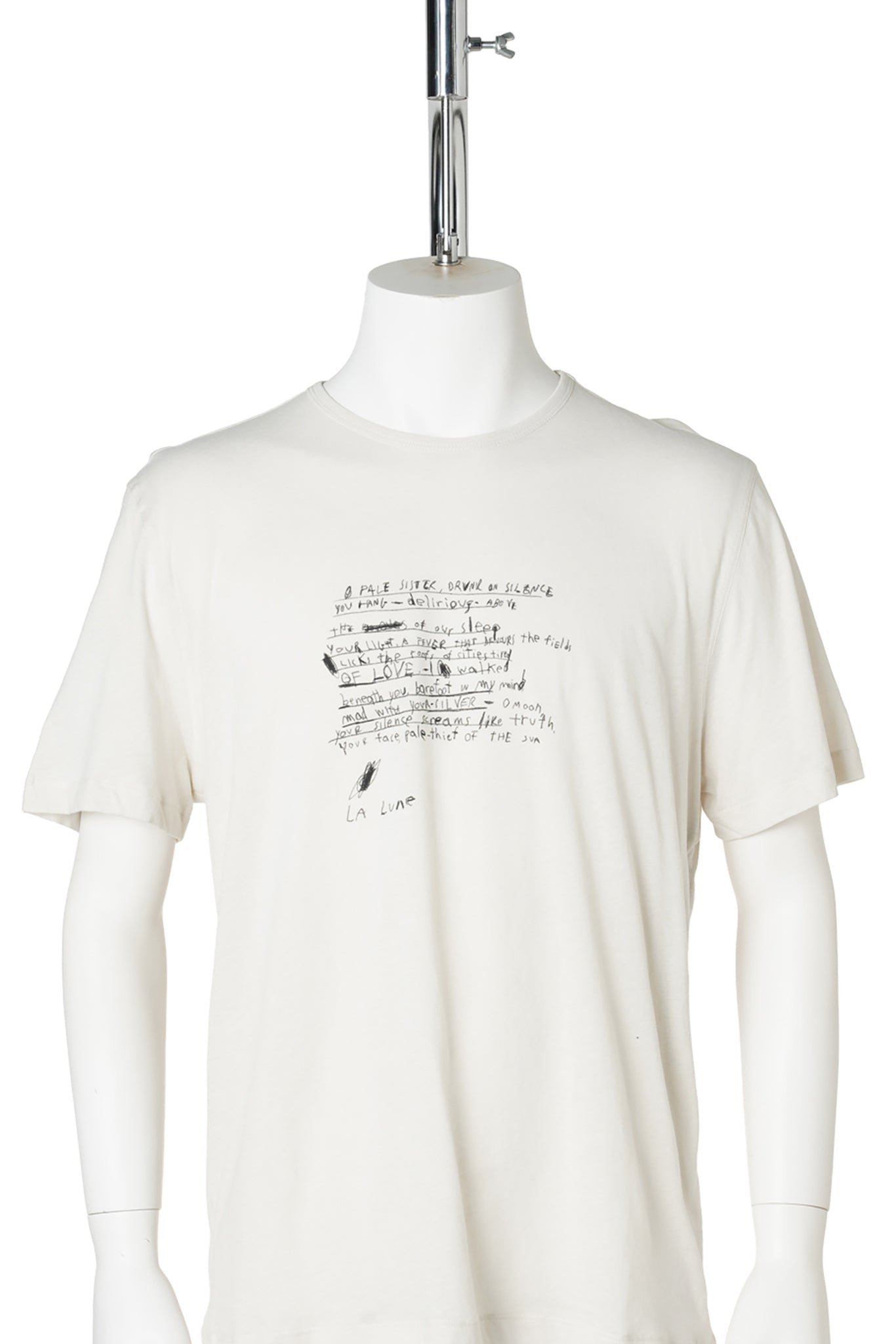BAPTIST STANDARD FIT T-SHIRT WITH"POEM" / 003:IVORY