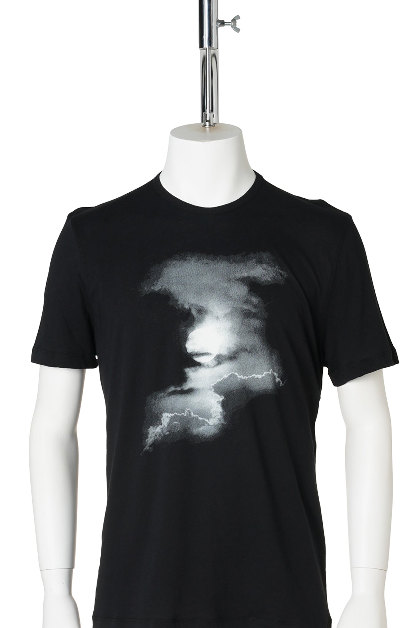 DIETER HIGH COMFORT T-SHIRT WITH MOON PRINT ON THE FRONT / 099:BLACK