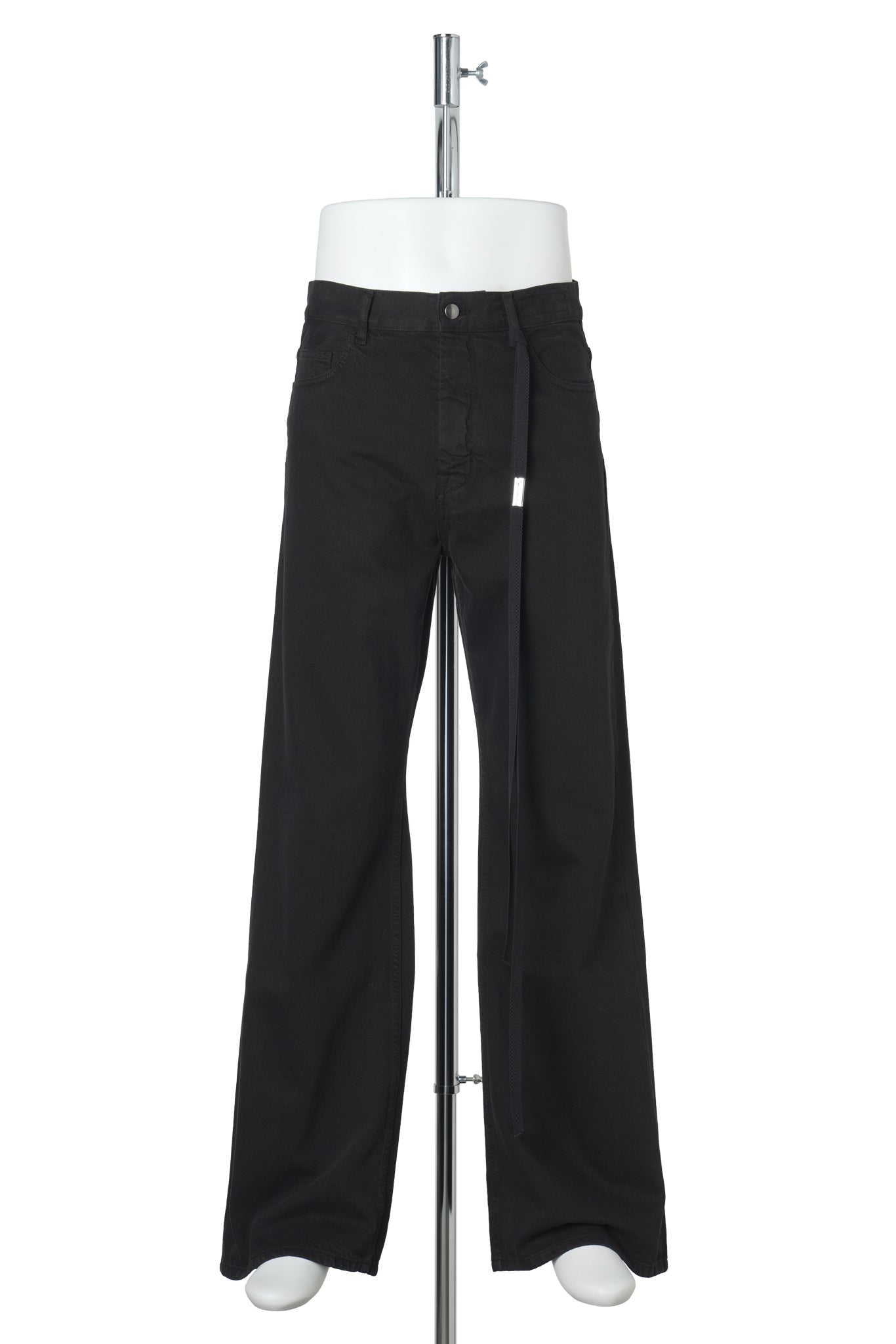 MODEST 5-POCKETS RELAXED FLARED TROUSERS / 099:BLACK
