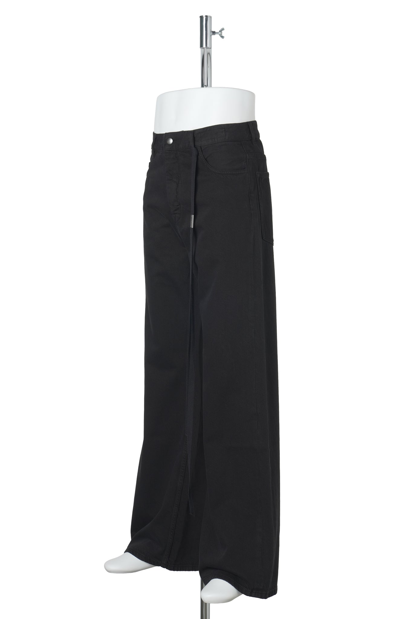 MODEST 5-POCKETS RELAXED FLARED TROUSERS / 099:BLACK