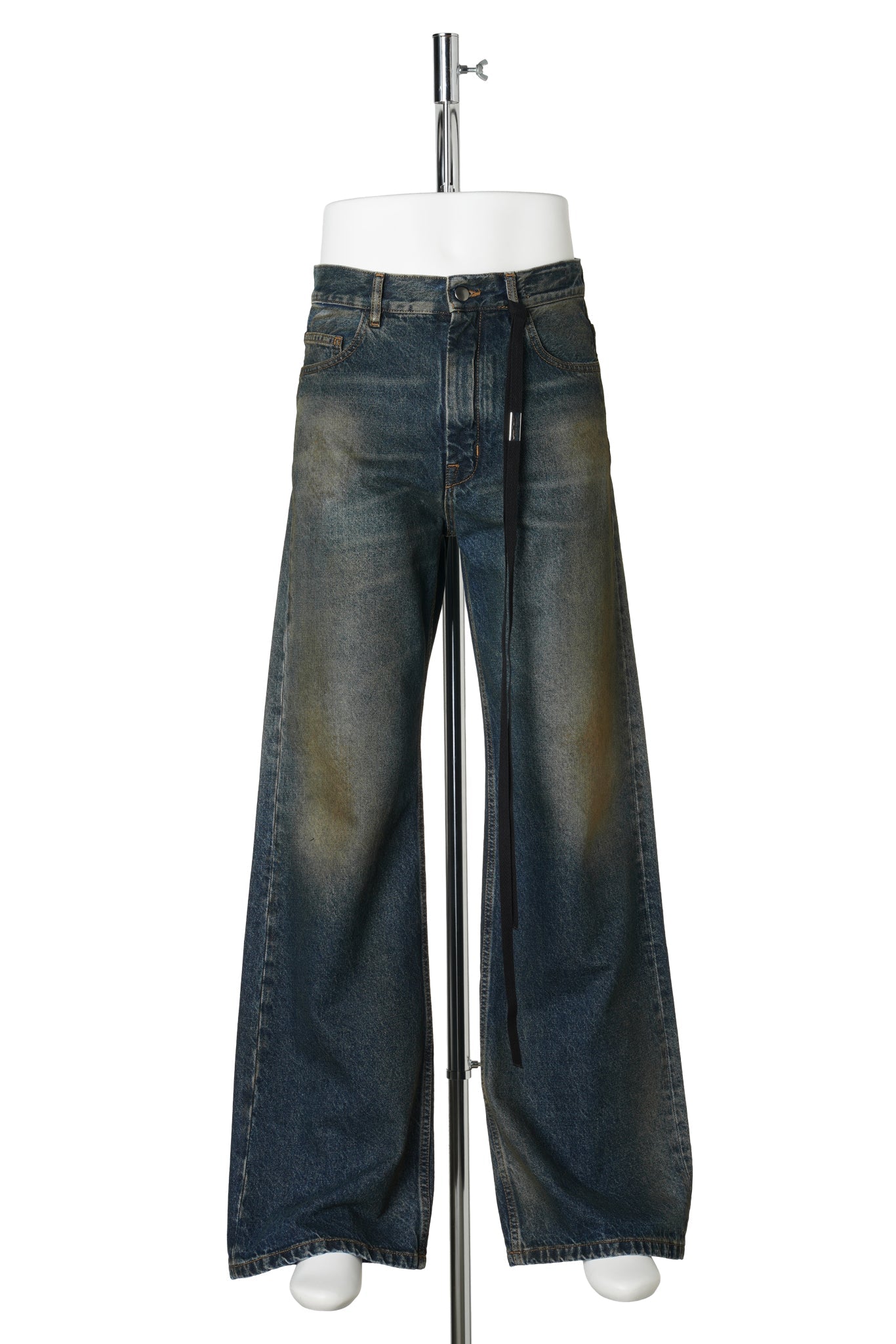 MODEST 5-POCKETS RELAXED FLARED TROUSERS / 056:DEEP BLUE