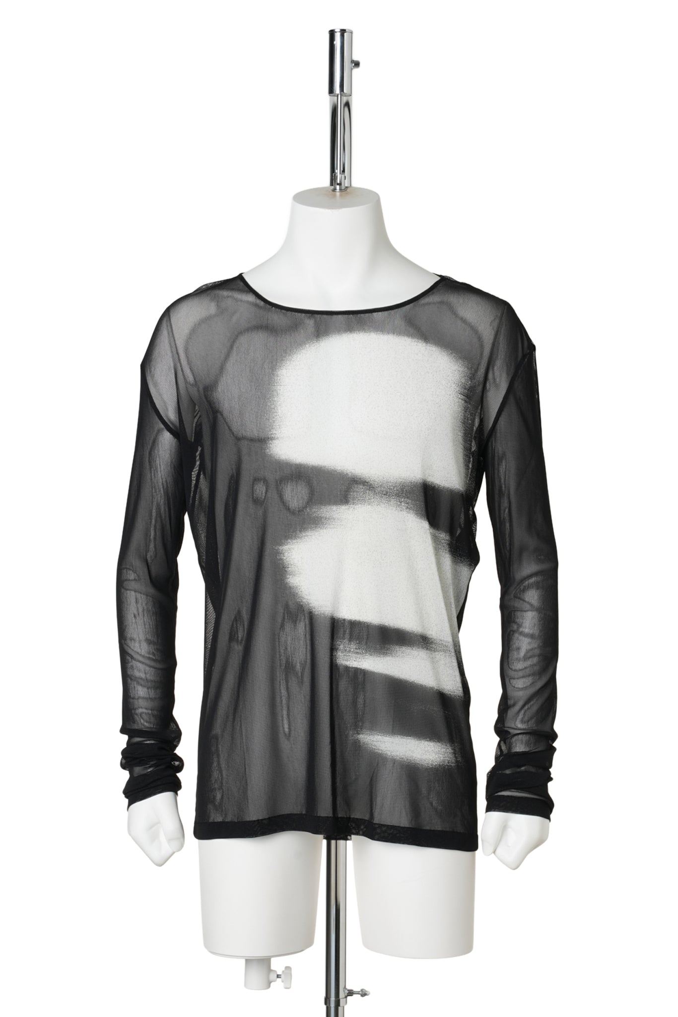 GREG SLIM FIT LONG SLEEVES T-SHIRT / D0097:BLACK/GREY