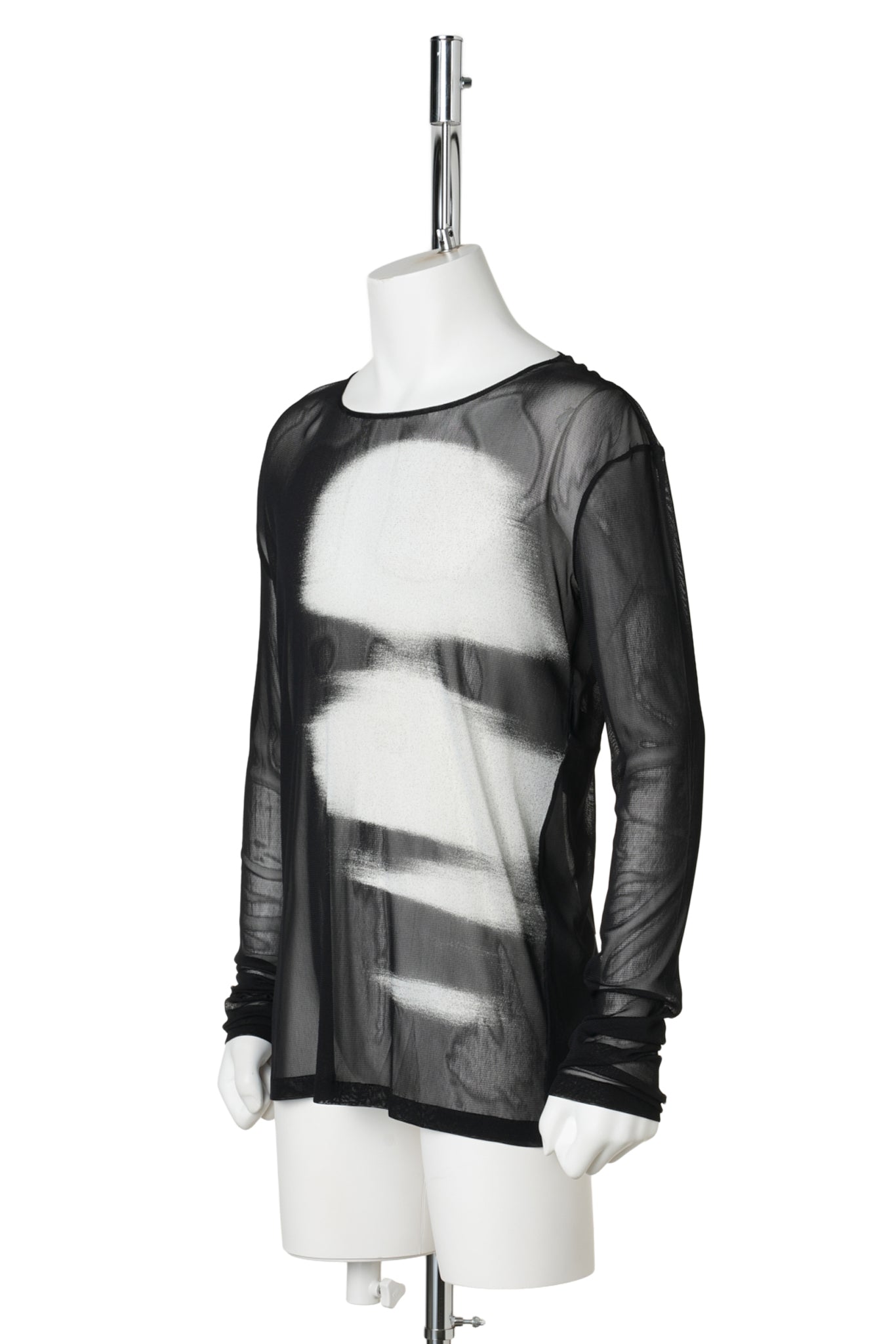GREG SLIM FIT LONG SLEEVES T-SHIRT / D0097:BLACK/GREY