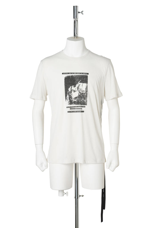 BAPTIST STANDARD FIT T-SHIRT WITH "DUST OF MEMORY" PRINT / 003:IVORY