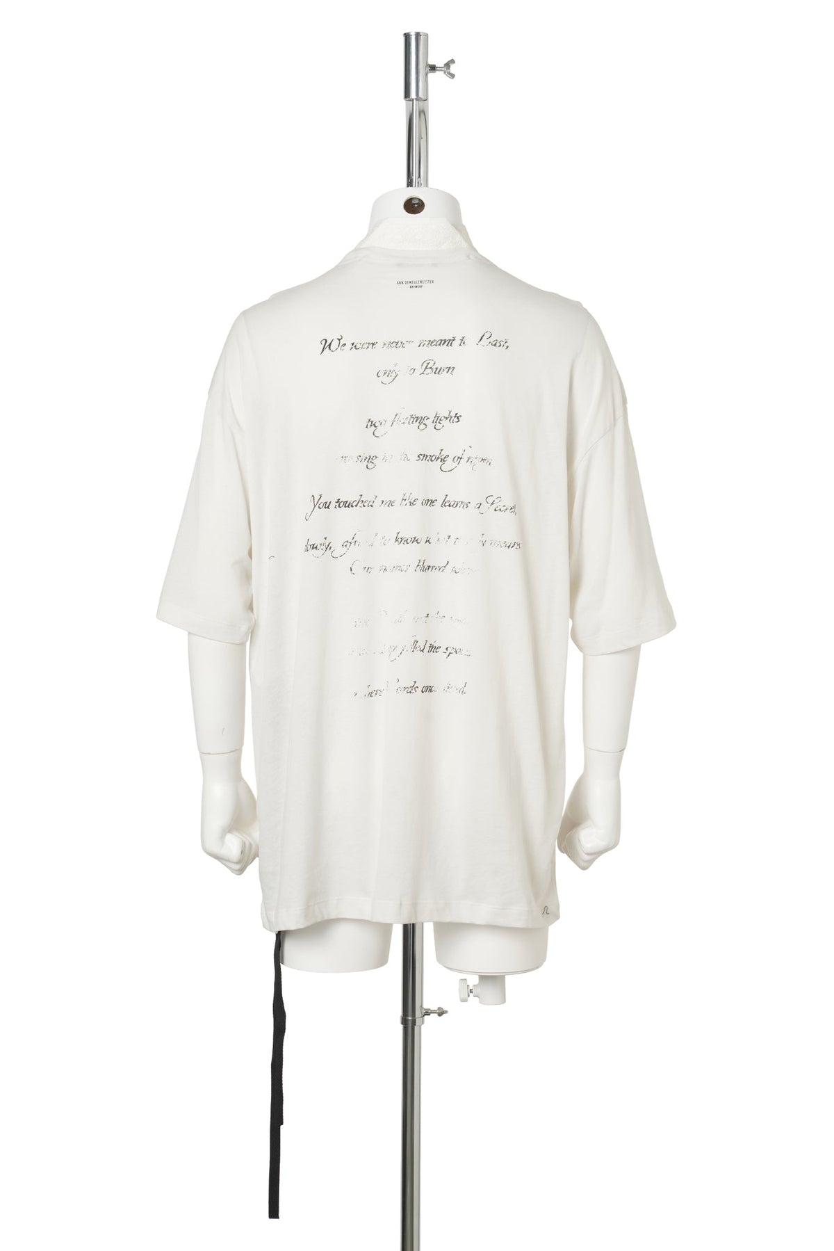 HIGH COMFORT T-SHIRT WITH DETACHABLE COLLAR WITH "WE WERE..." / 003:IVORY