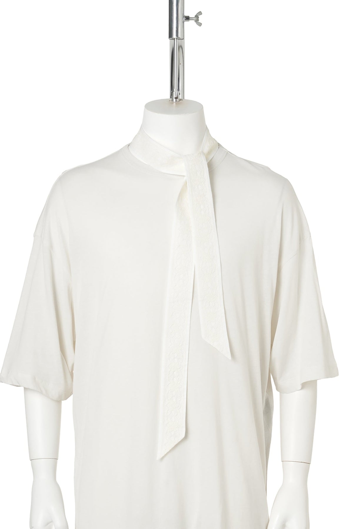 HIGH COMFORT T-SHIRT WITH DETACHABLE COLLAR WITH "WE WERE..." / 003:IVORY