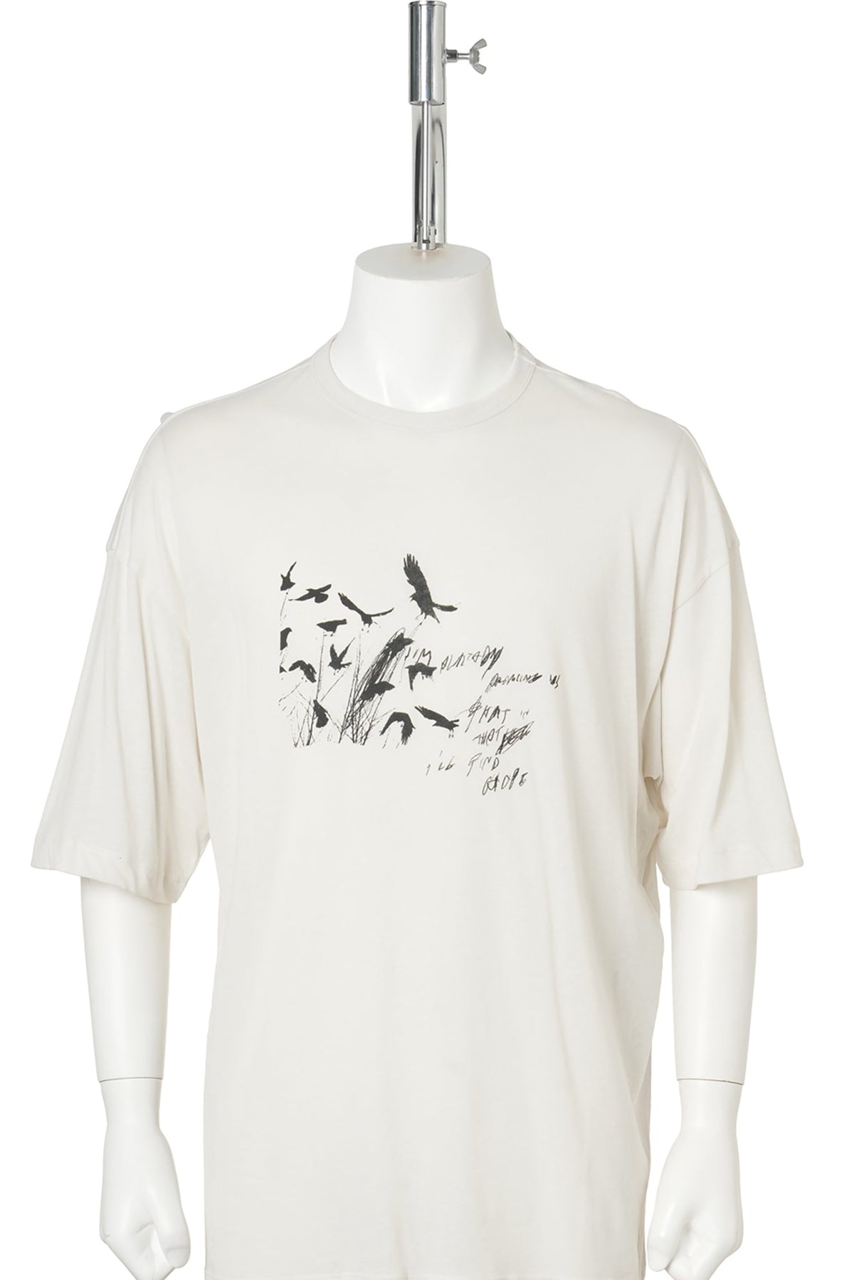 DIETER HIGH COMFORT T-SHIRT WITH BIRD / 003:IVORY