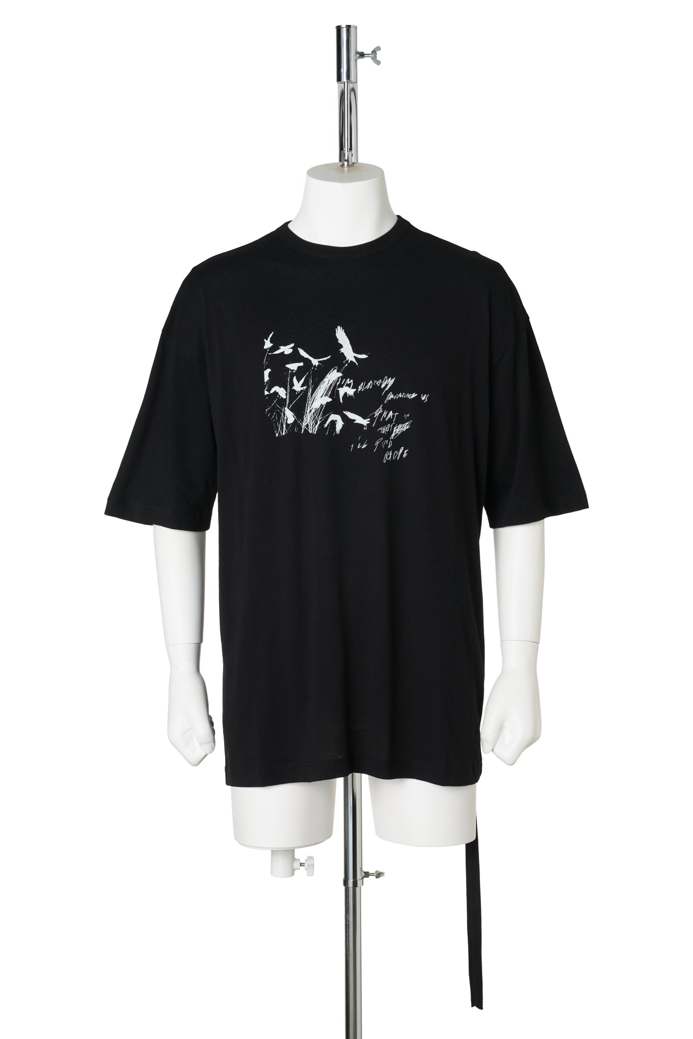 DIETER HIGH COMFORT T-SHIRT WITH BIRD / 099:BLACK