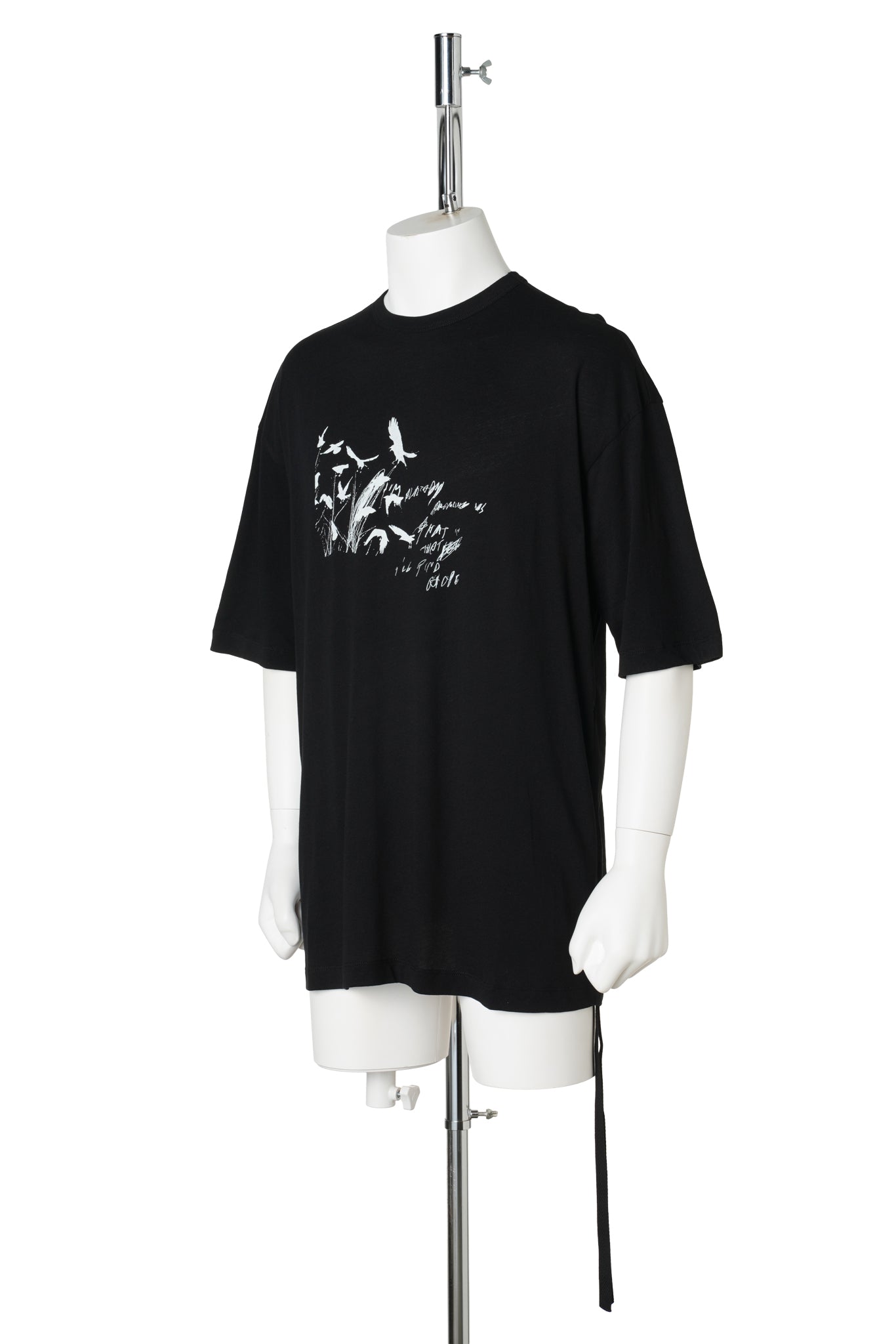 DIETER HIGH COMFORT T-SHIRT WITH BIRD / 099:BLACK