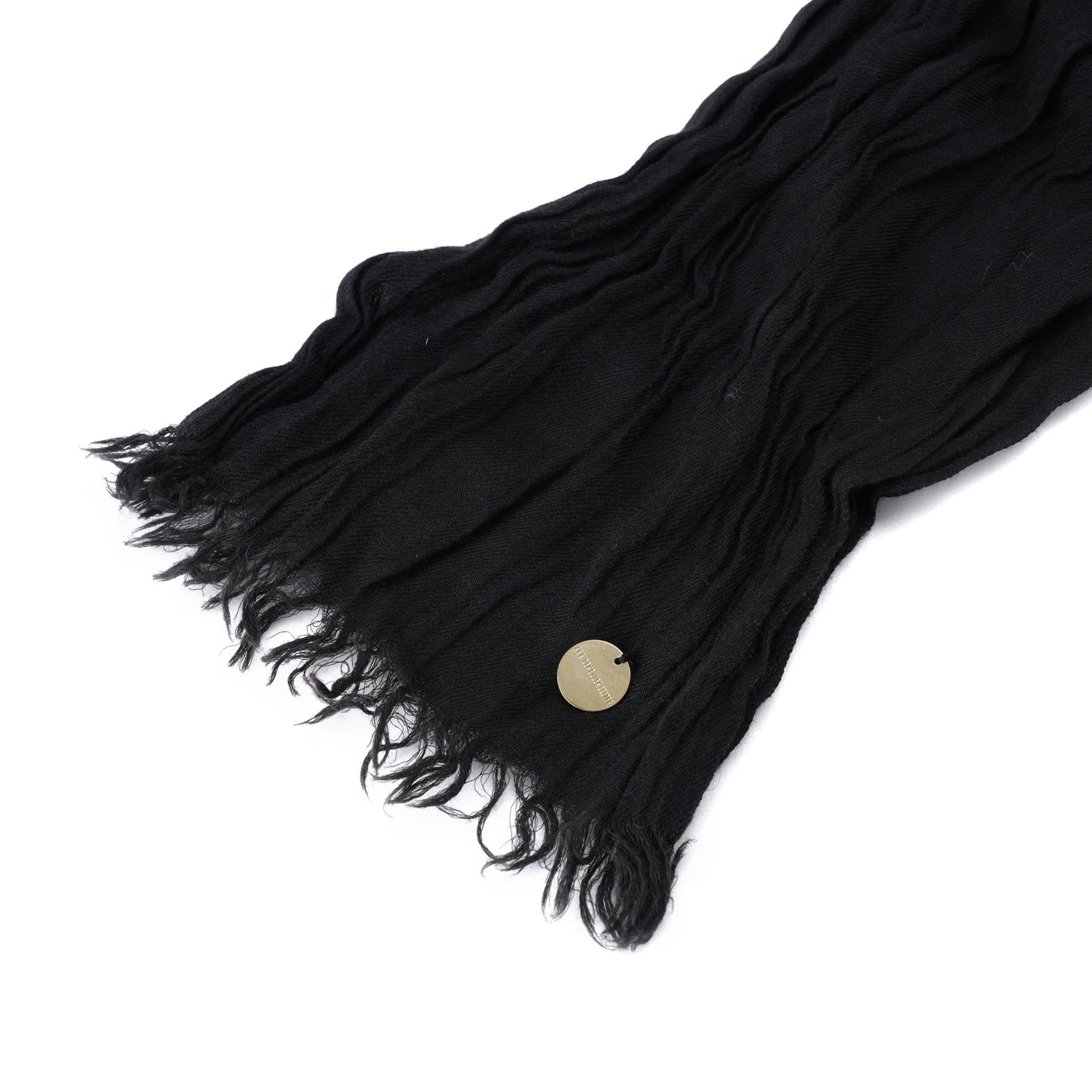 JARA LONG WRINKLED SCARF (19X320 CM) / 099:BLACK