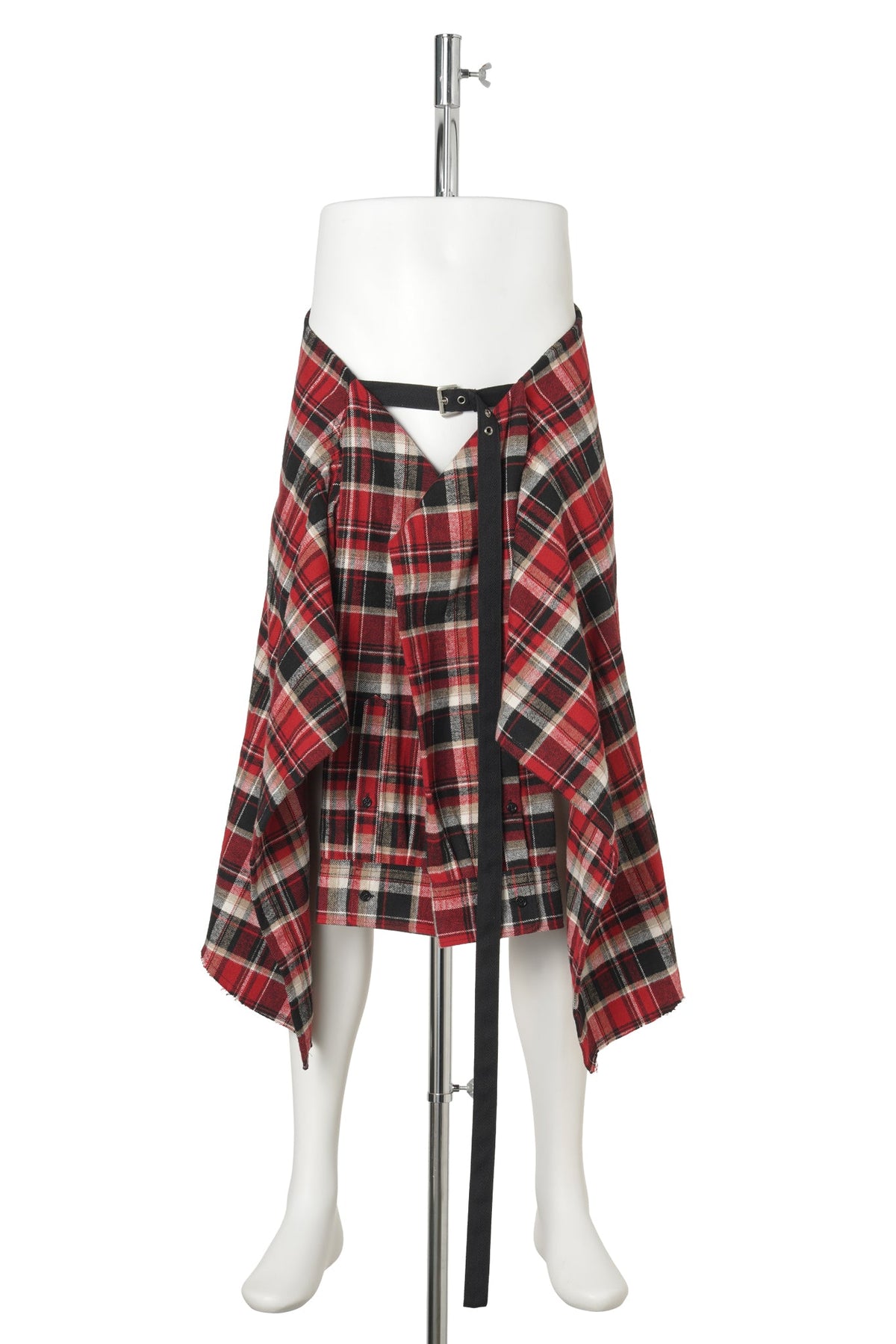 ALDRIK SHIRT APRON / T0913:BLACK/WHITE/RED