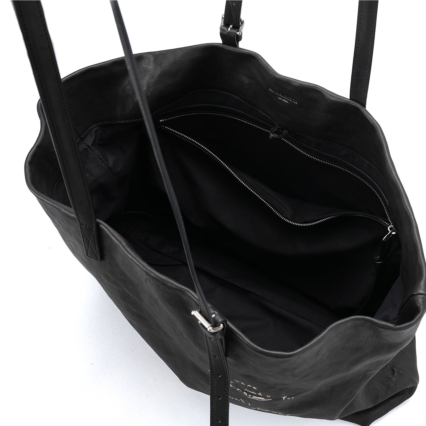 BES TOTE BAG WITH PRINT "THE RETURN OF LIGHT" / 099:BLACK