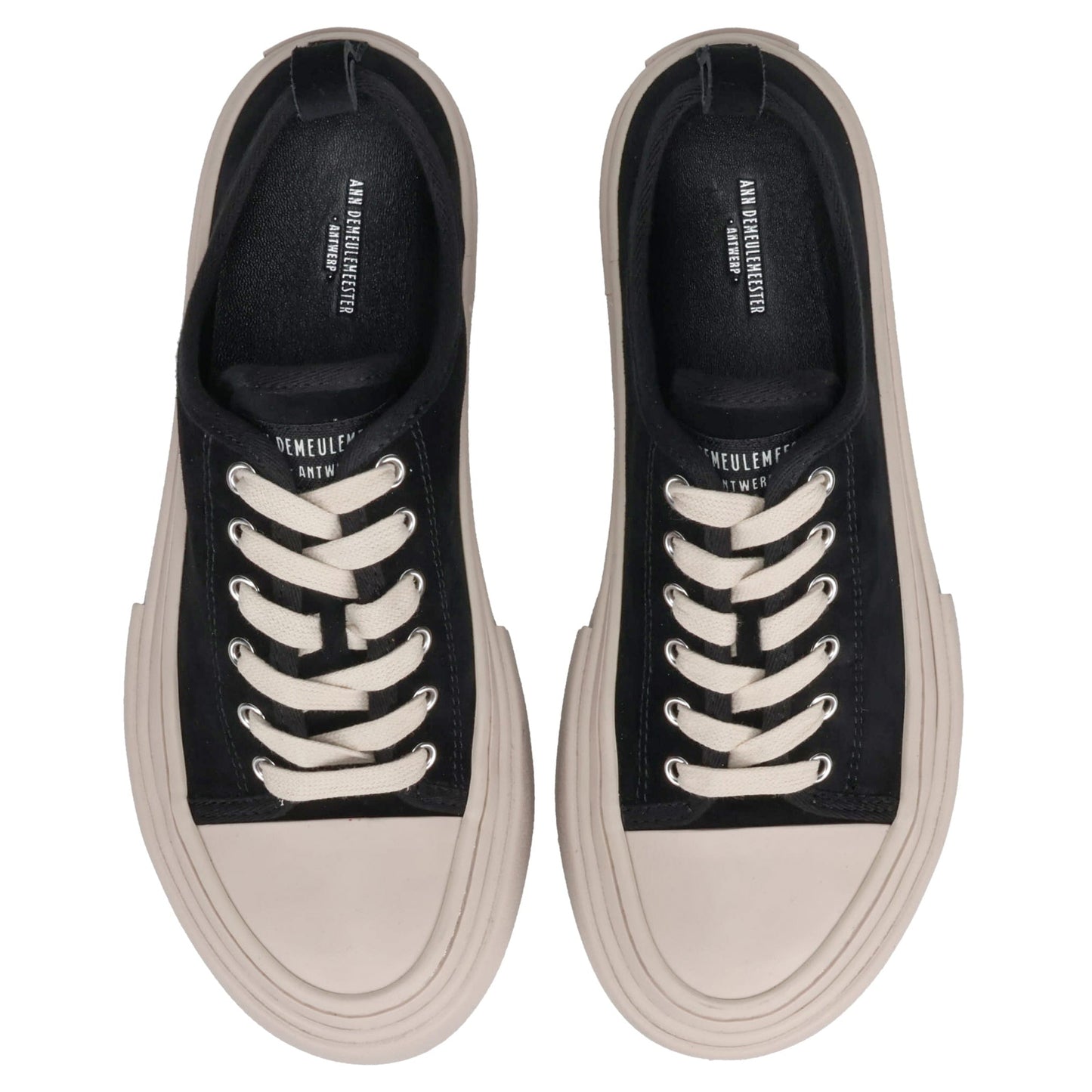 HALLI VULCANIZED LOW-TOP SNEAKERS / D0094:BLACK/CHALK