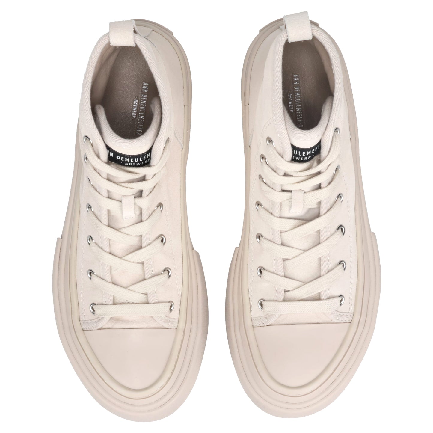 SARIN VULCANIZED MID-TOP SNEAKERS / 004:CHALK