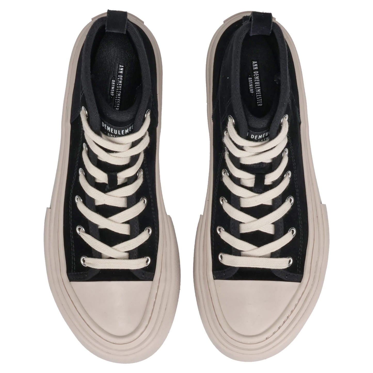 SARIN VULCANIZED MID-TOP SNEAKERS / D0094:BLACK/CHALK