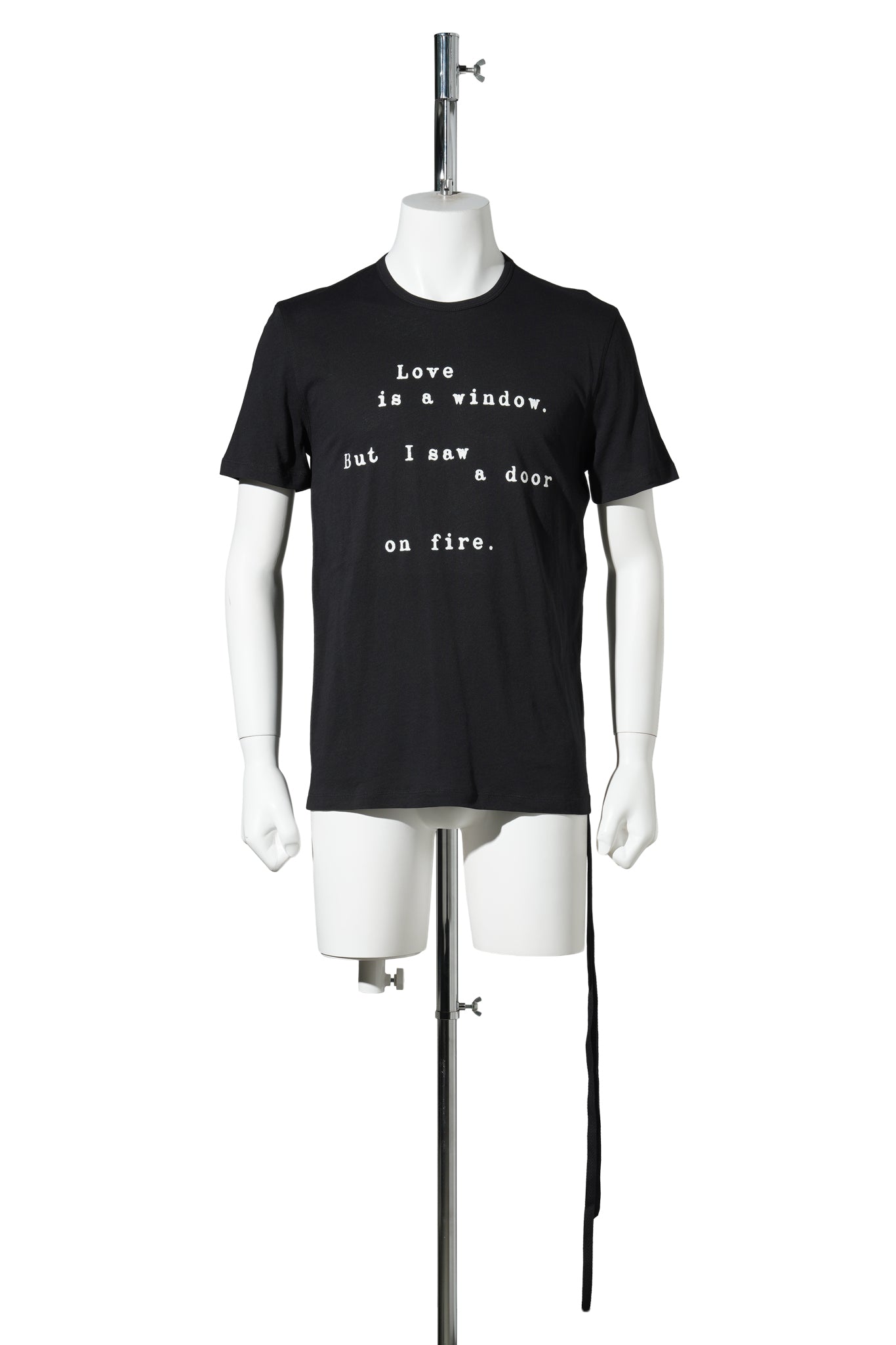 BAPTIST STANDARD FIT T-SHIRT WITH  "LOVE IS A WINDOW" PRINT / 099:BLACK