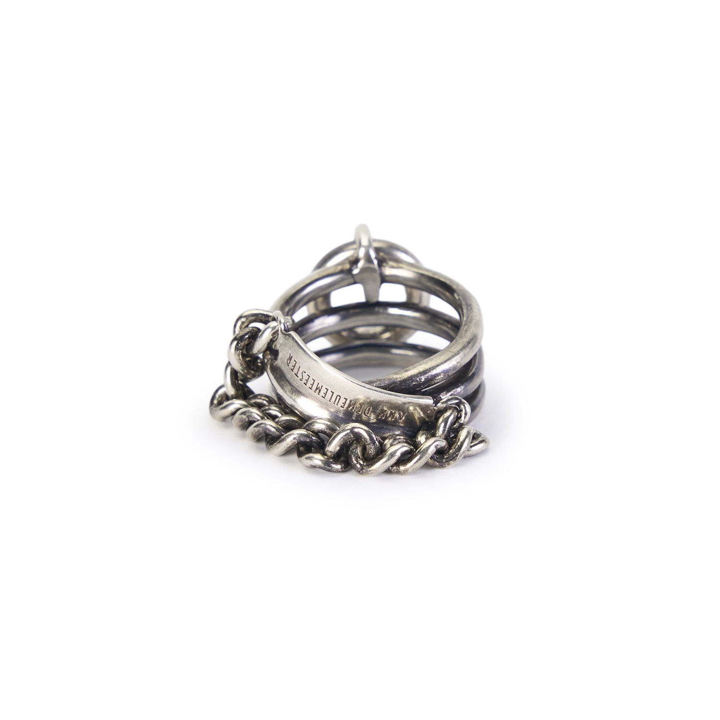 EIDA PLATE RING / 070:ANTIQUE SILVER