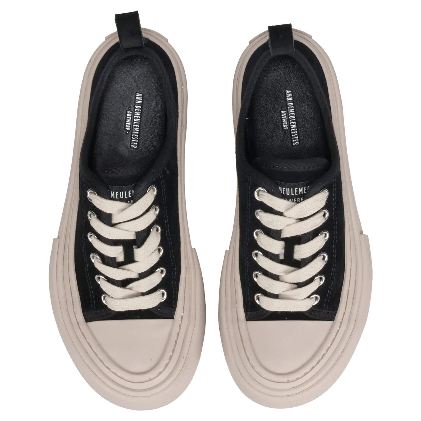 W HALLI VULCANIZED LOW-TOP SNEAKERS / D0094:BLACK/CHALK