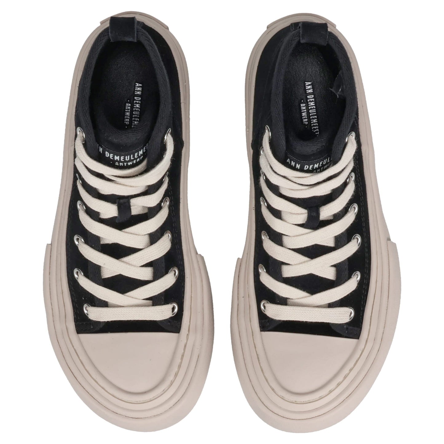 W SARIN VULCANIZED MID-TOP SNEAKERS / D0094:BLACK/CHALK