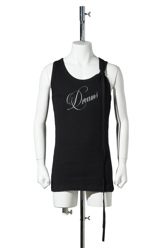 SEVA STANDARD TANK TOP WITH "DREAMS" PRINT / 099:BLACK