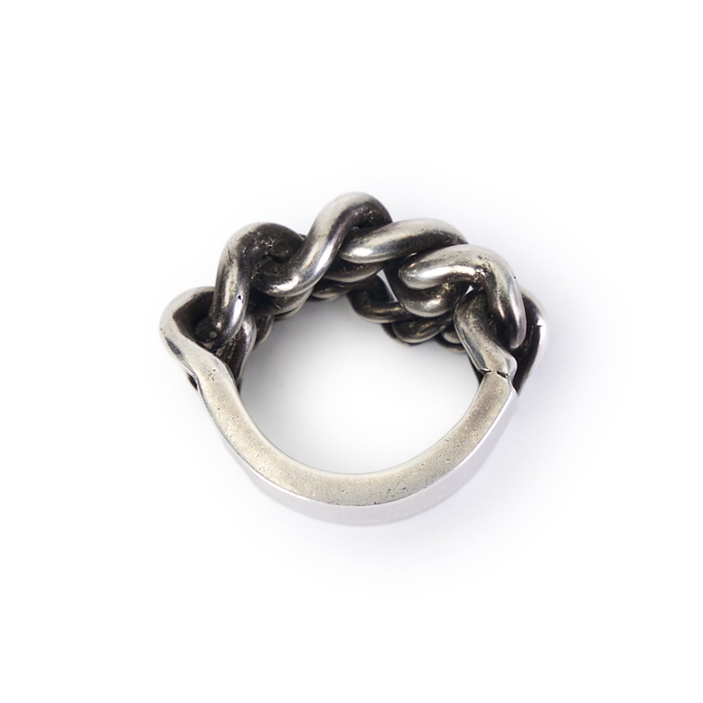 IZE DOUBLE CHAINS RING / 070:ANTIQUE SILVER