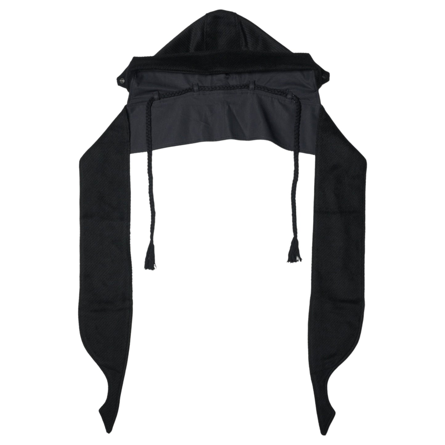 REVERSIBLE HOODED MUFFLER / BLACK