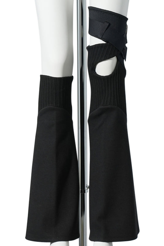 ASYMMETRIC LEG WARMER / BLACK