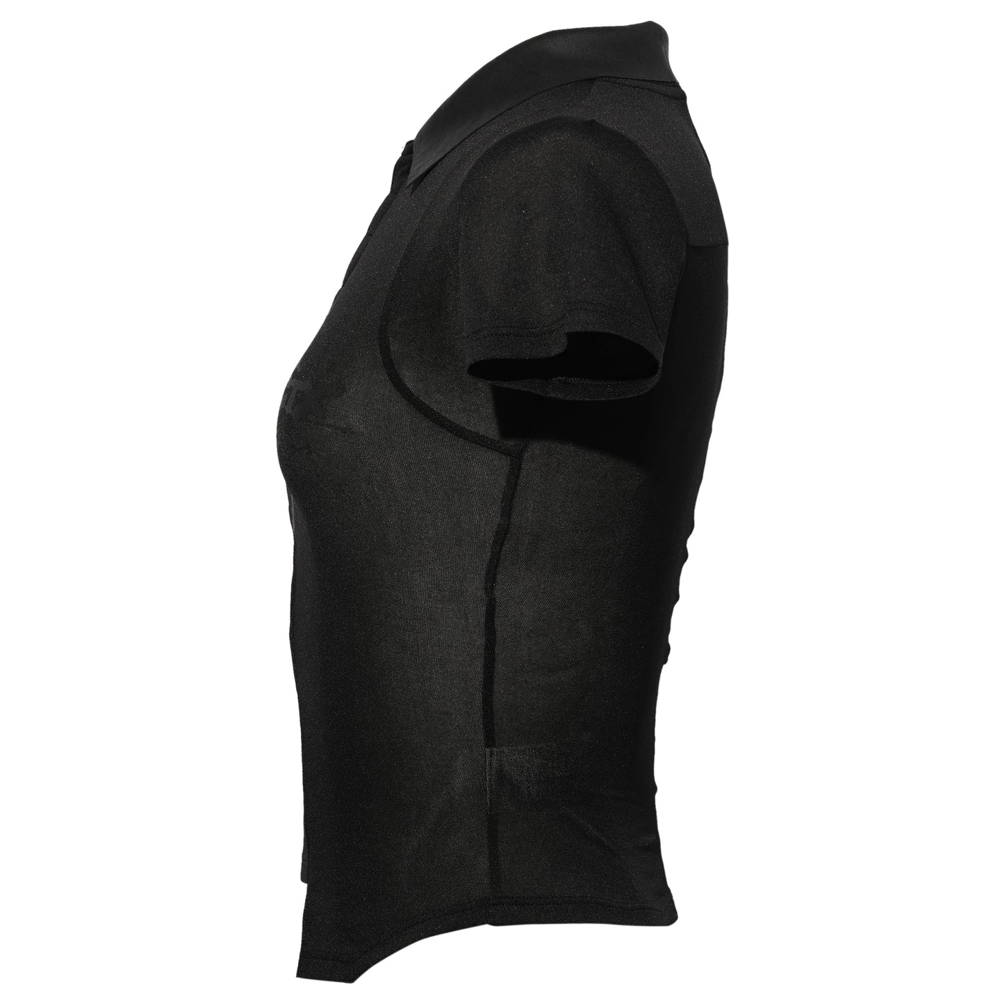 ASYMMETRIC HALF SLEEVE SHIRT (WM) / BLACK