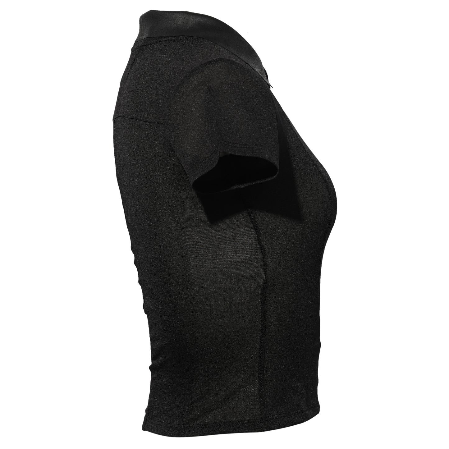 ASYMMETRIC HALF SLEEVE SHIRT (WM) / BLACK