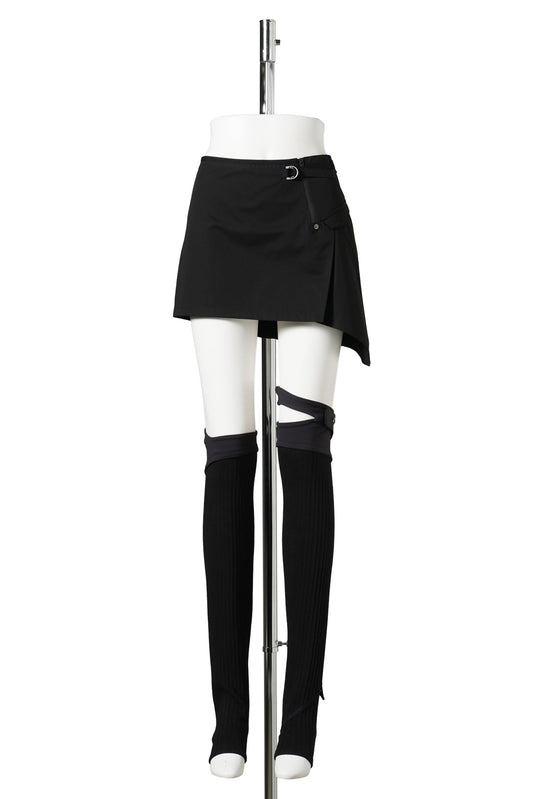 ASYMMETRIC LEG WARMER / BLACK