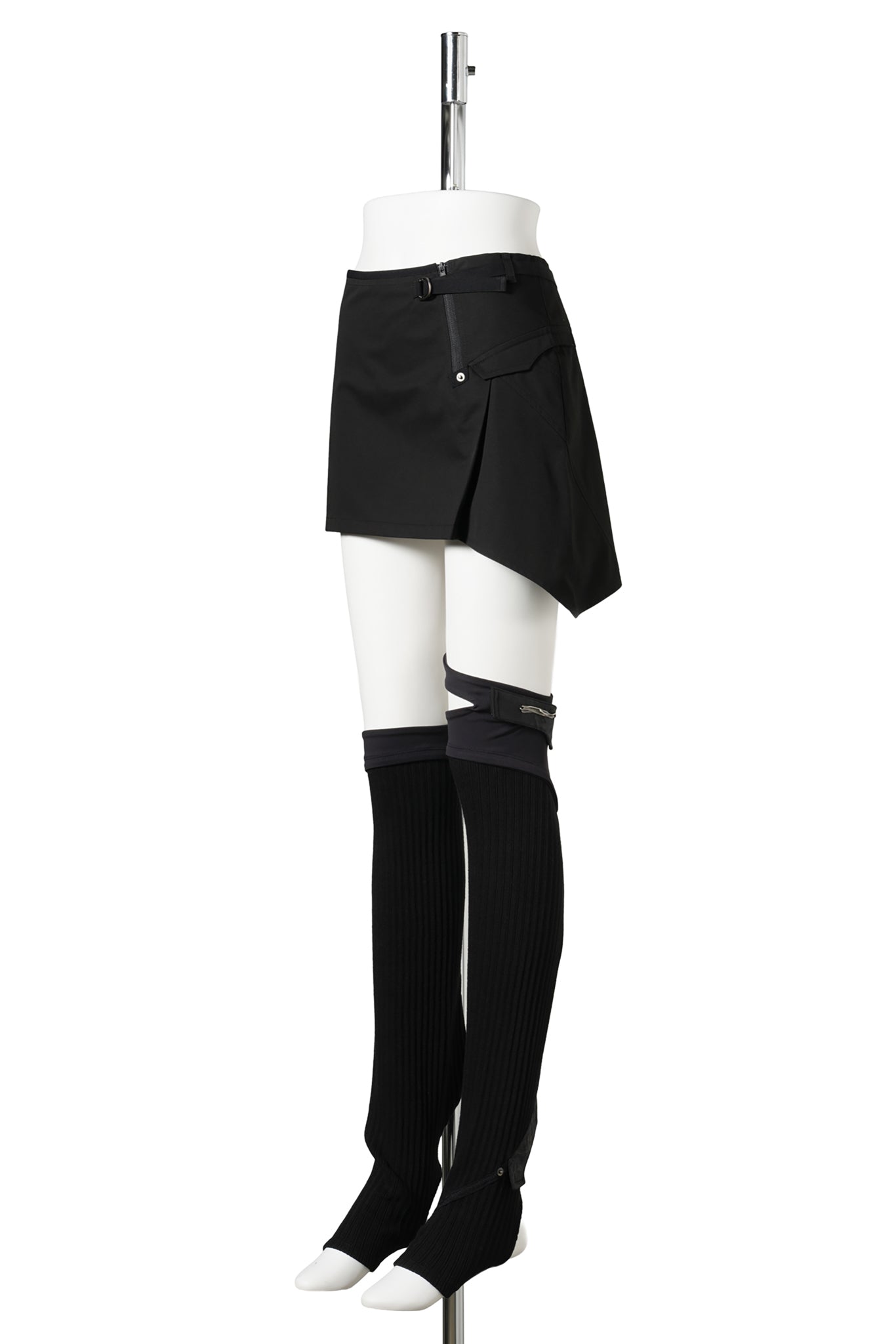 ASYMMETRIC LEG WARMER / BLACK