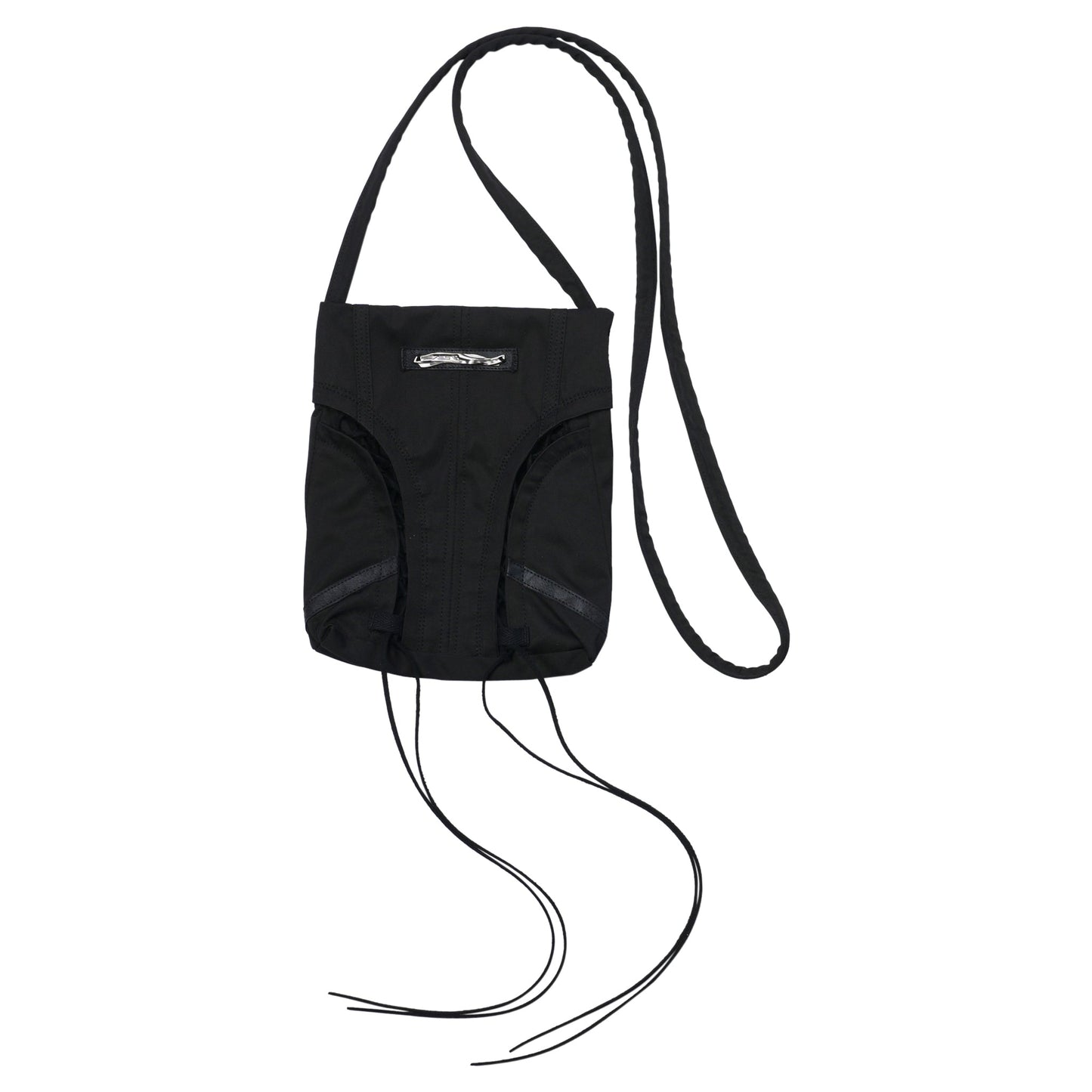 LACED CROSS BAG / BLACK